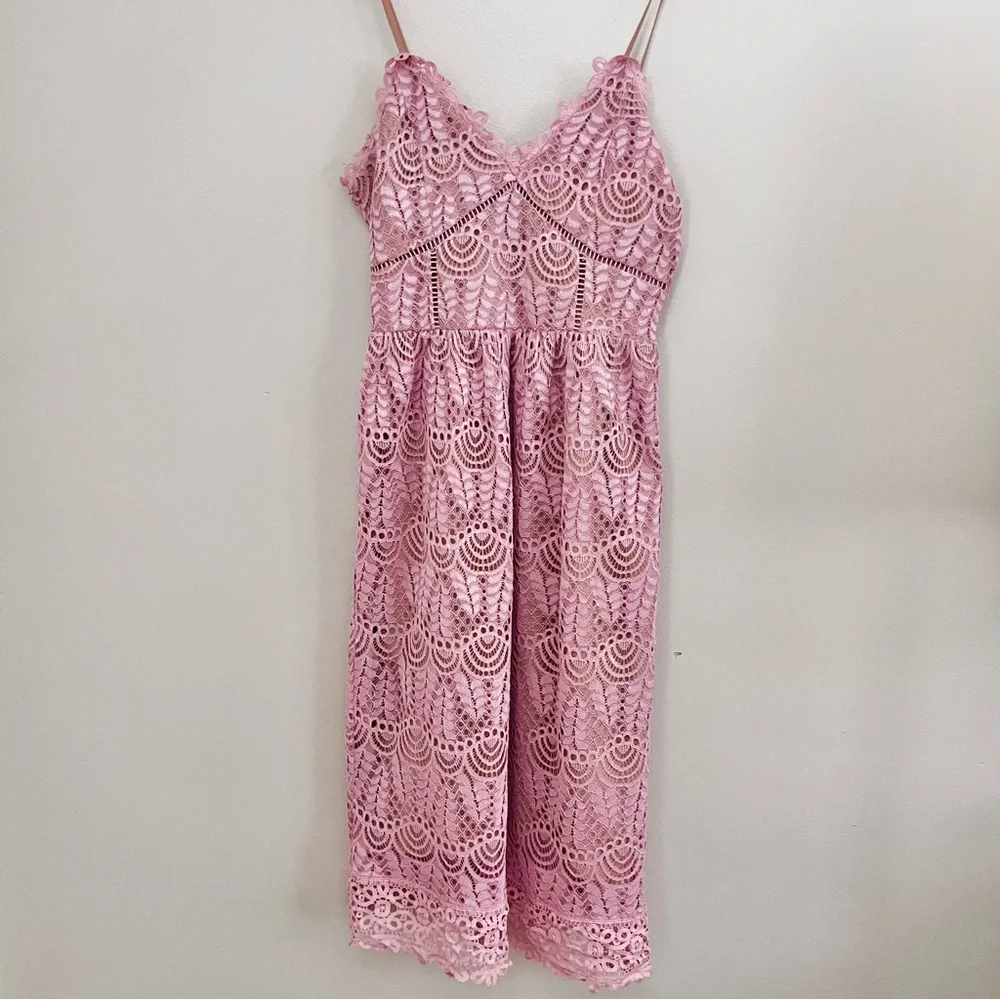 Current Air Affair Pink Lace Dress - Picture 4 of 16